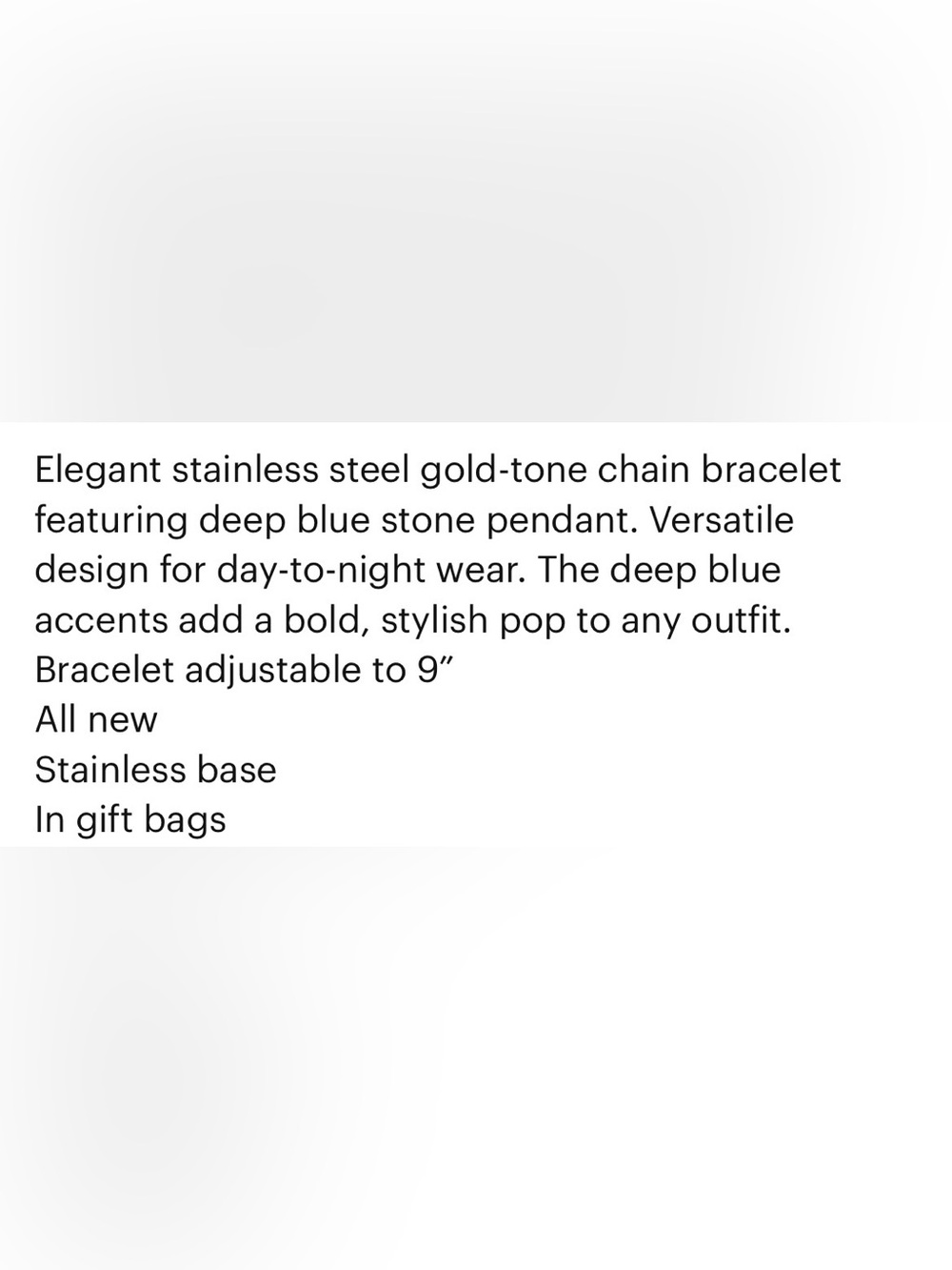 Plunder Gold-Plated Necklace & Bracelet Set with Blue Stone - Picture 3 of 4